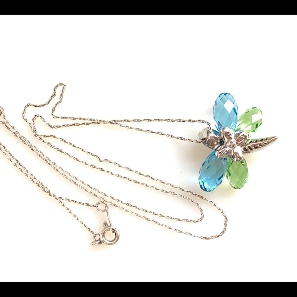 925 Silver Necklace Swarovski Crystals CZ